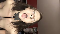 Sensuous older damsel having soaked slit