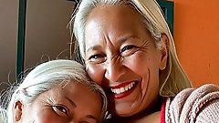 Older and curvier women in sexy underwear