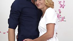 Naughty housewife playing with her younger boyfriend