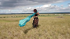Turquoise Shavl for windly weather
