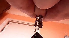 Blondie old granny is masturbating