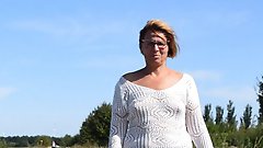 Mature woman with sexy piercings